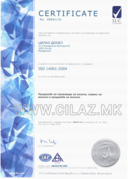 ISO 14001 : 2004 MKD